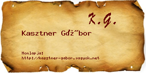 Kasztner Gábor névjegykártya